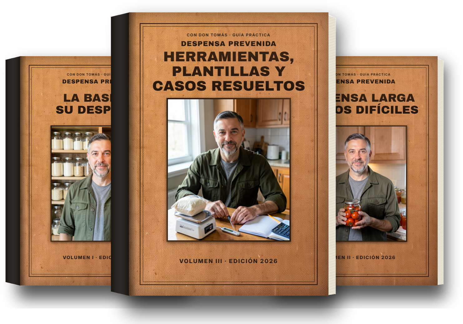 Los tres volúmenes de Despensa con la cuenta hecha